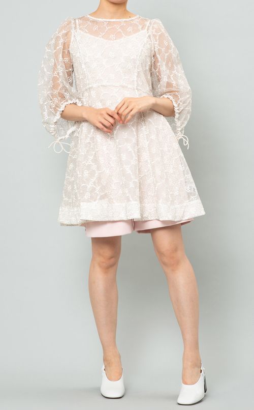 レースロングブラウス