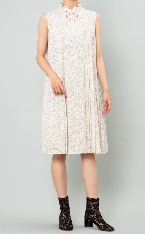 Aラインプリーツワンピース