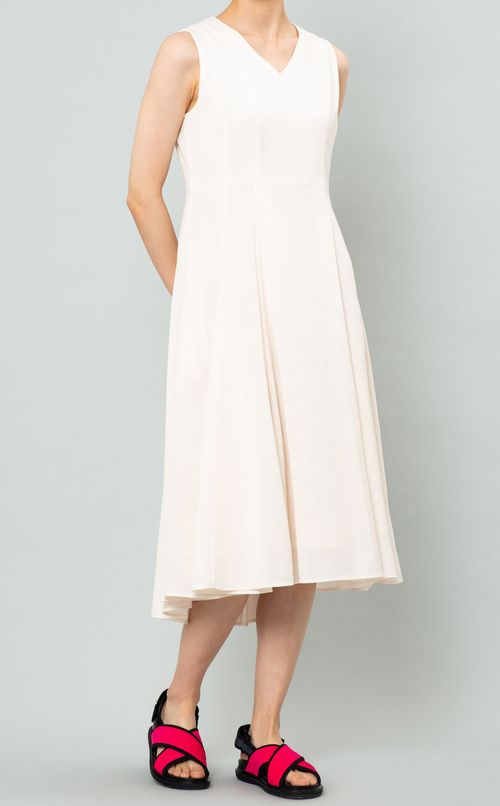 リネンライクフレアワンピース