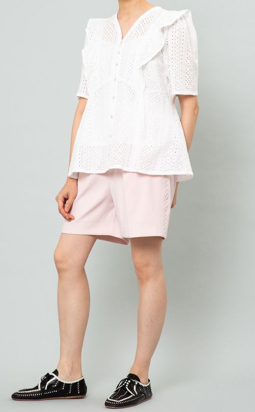 コットンエンブロイダリーブラウス