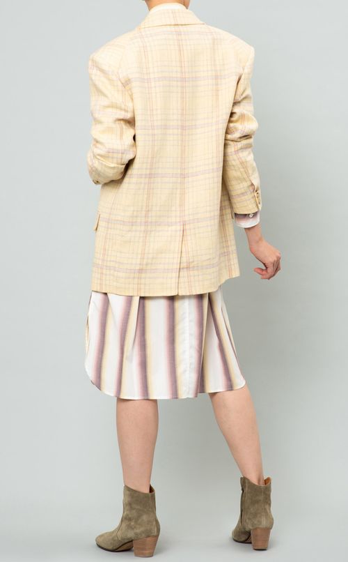 ストライプシャツミニワンピース