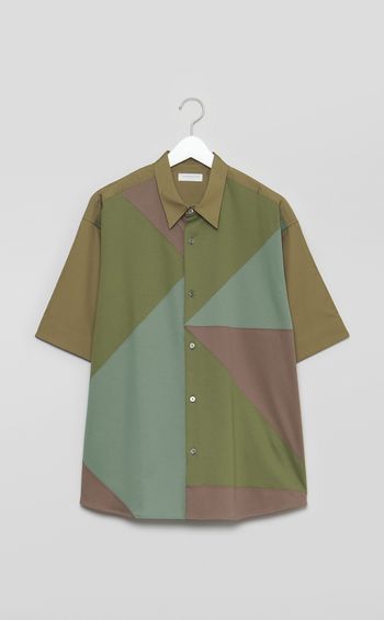 パッチワークバイアスシャツ