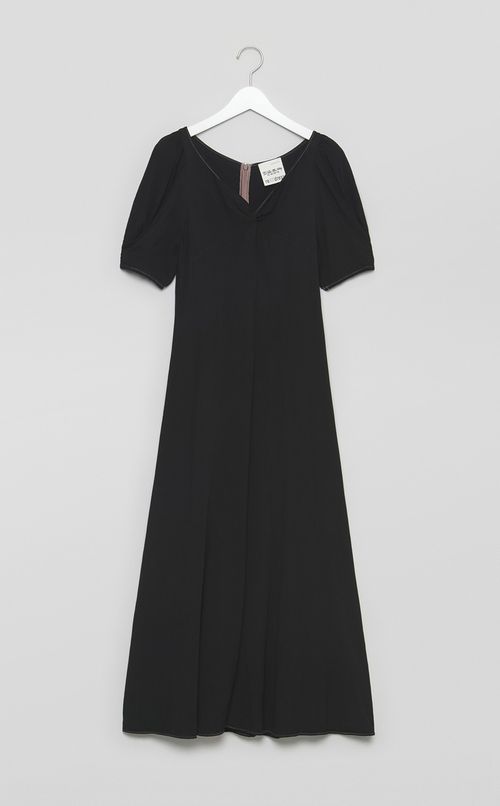 【reADdress】ラインフラワースリーブタックワンピース