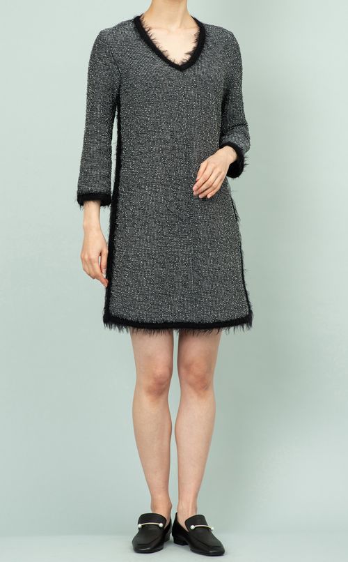 ツイードジャージーワンピース