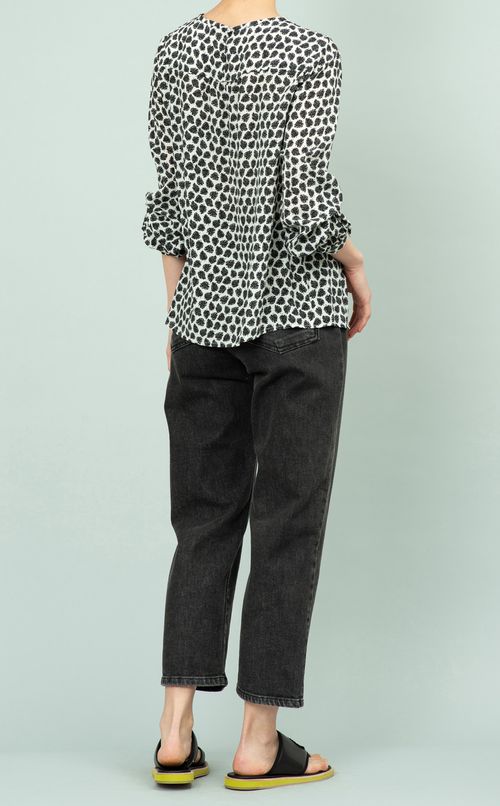 プリントシルクTブラウス