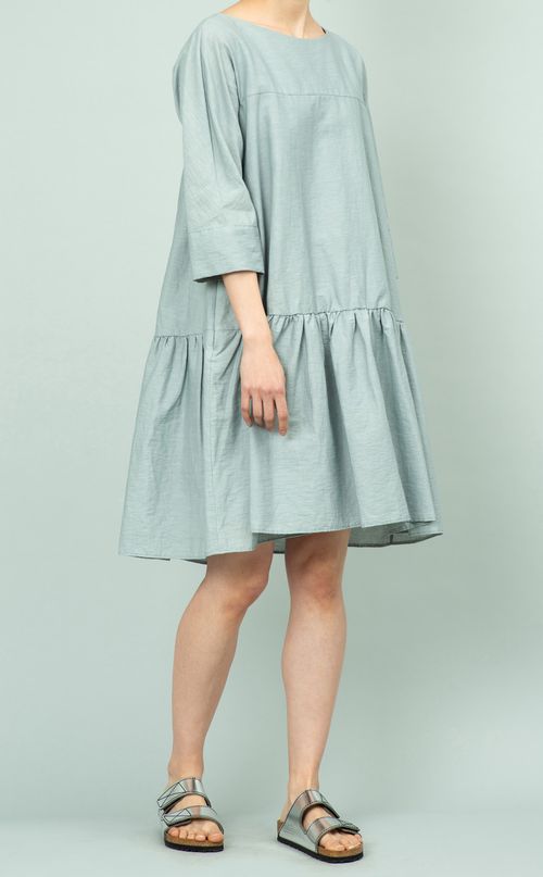 ヨーク切替ギャザーワンピース