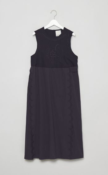 【roop】monotone layered dress