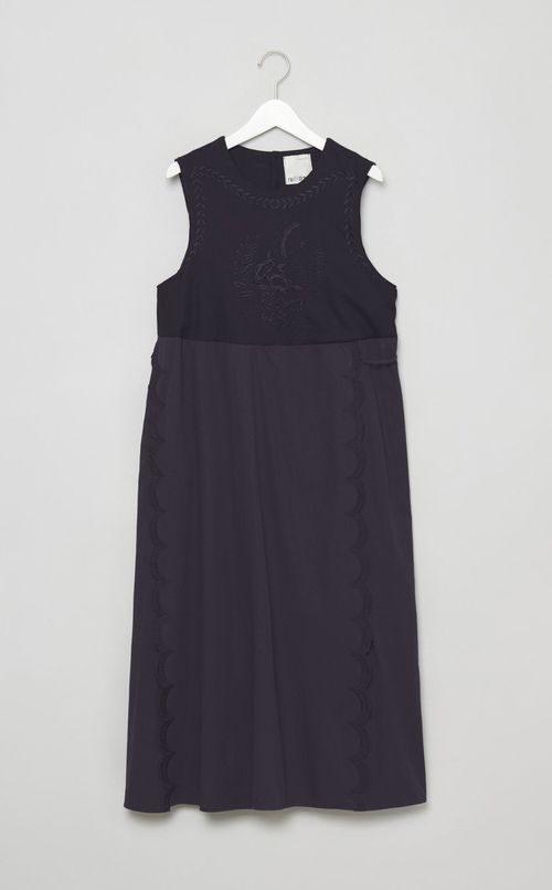 【roop】monotone layered dress