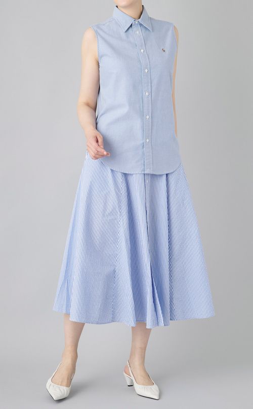 シアサッカーフレアスカート