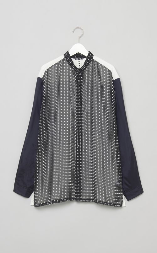 【reADdress】リメイクスタンドカラーシャツ