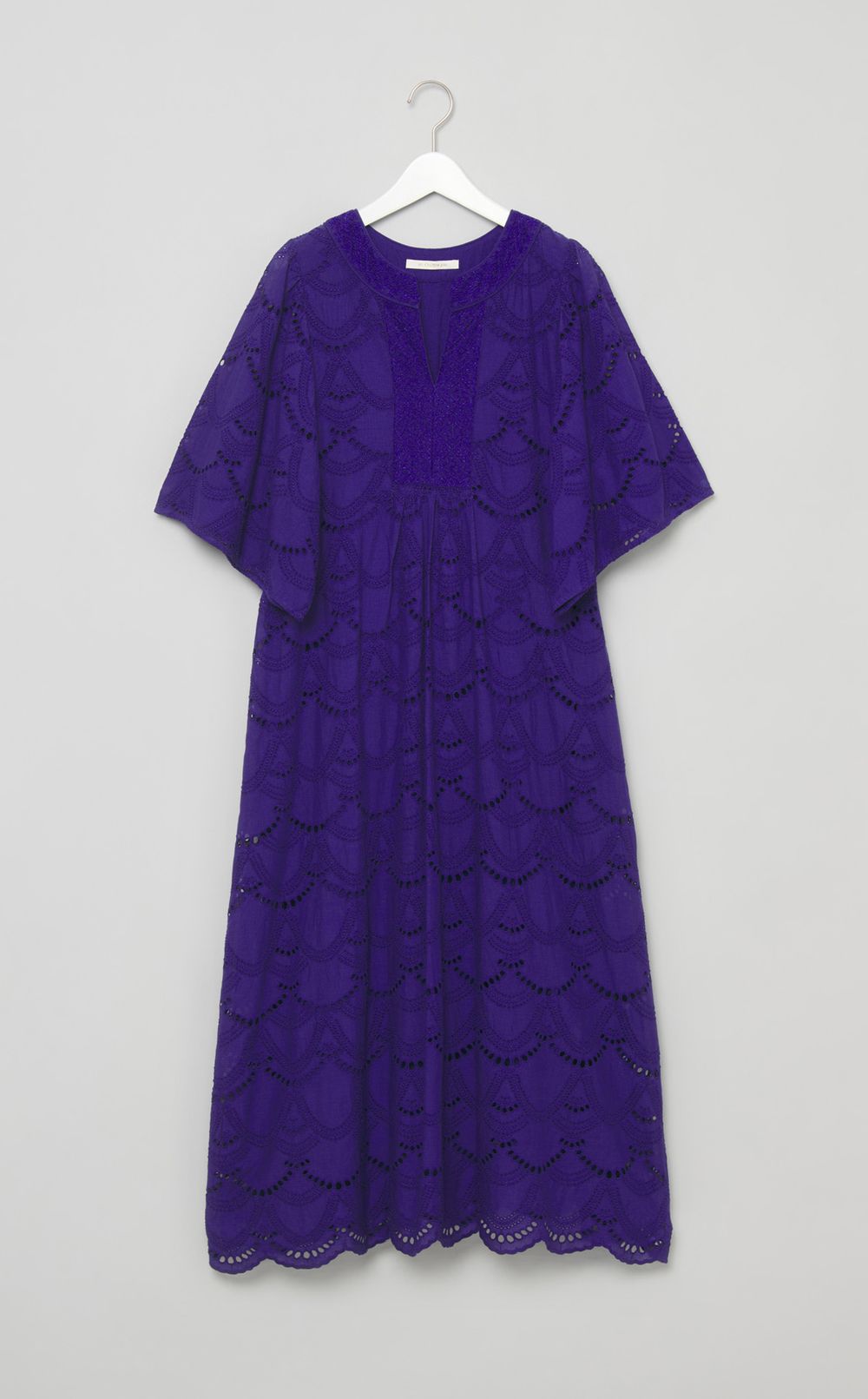 コットンボイルドットレースワンピース