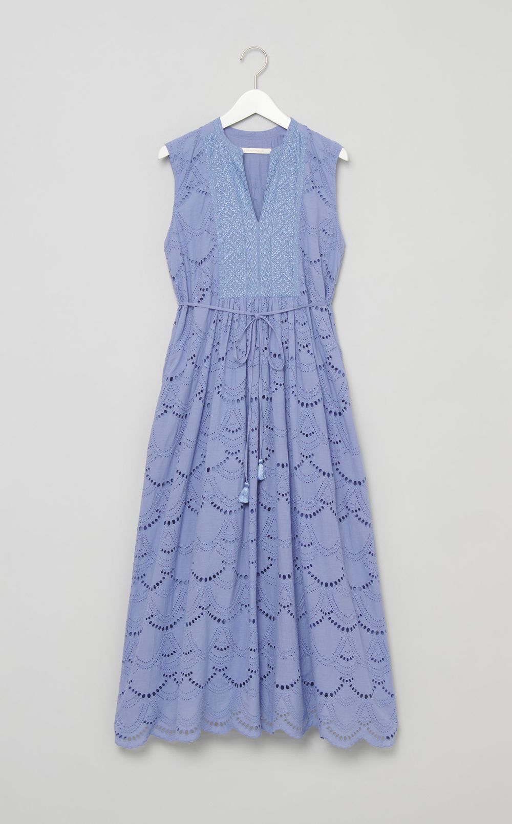 ドットレースノースリーブワンピース