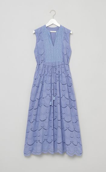 ドットレースノースリーブワンピース