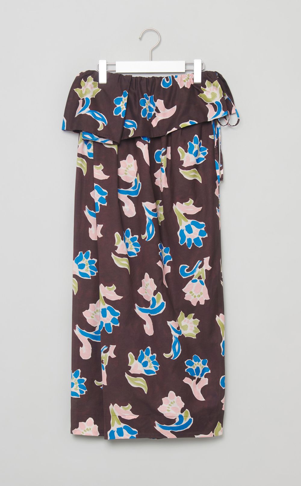 フラワーアシメトリーギャザースカート