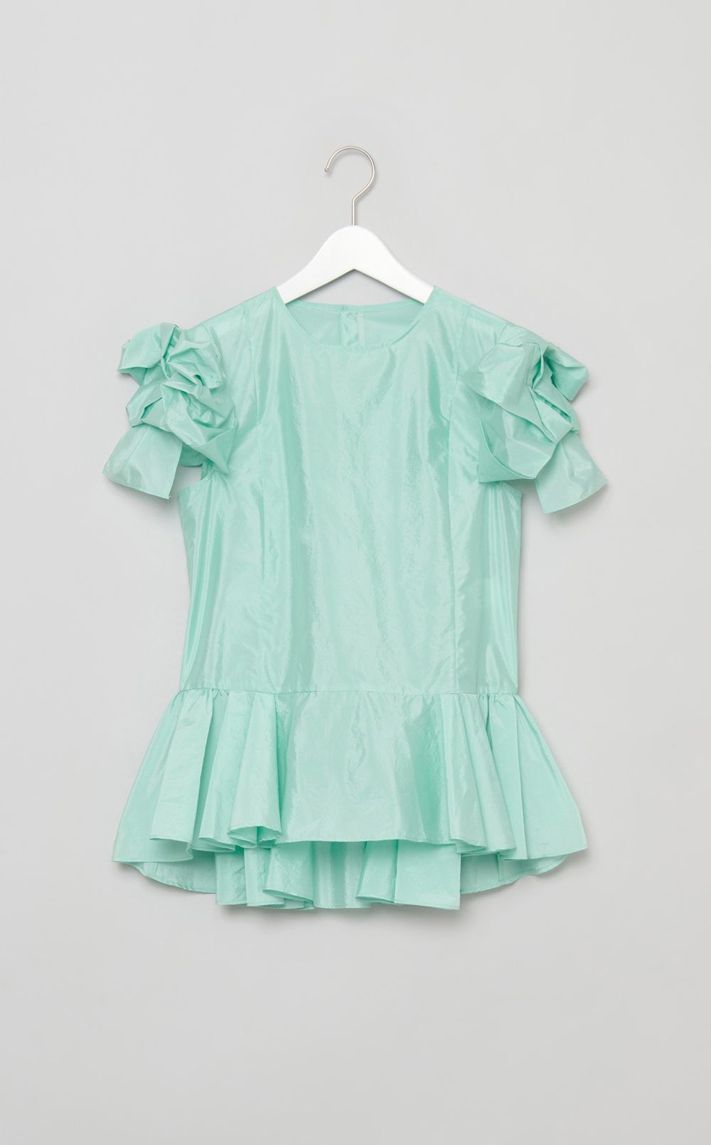 リボンパフスリーブブラウス