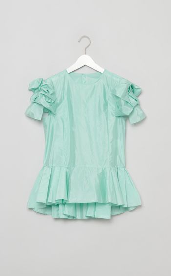 リボンパフスリーブブラウス