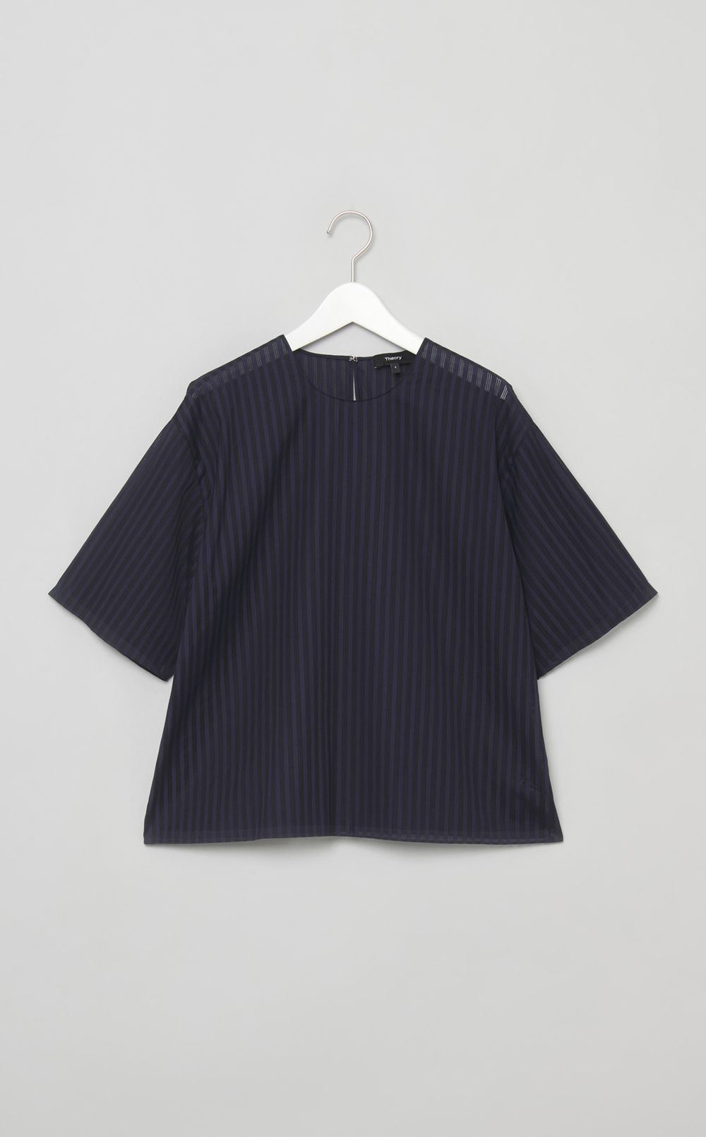 シアーストライプブラウス