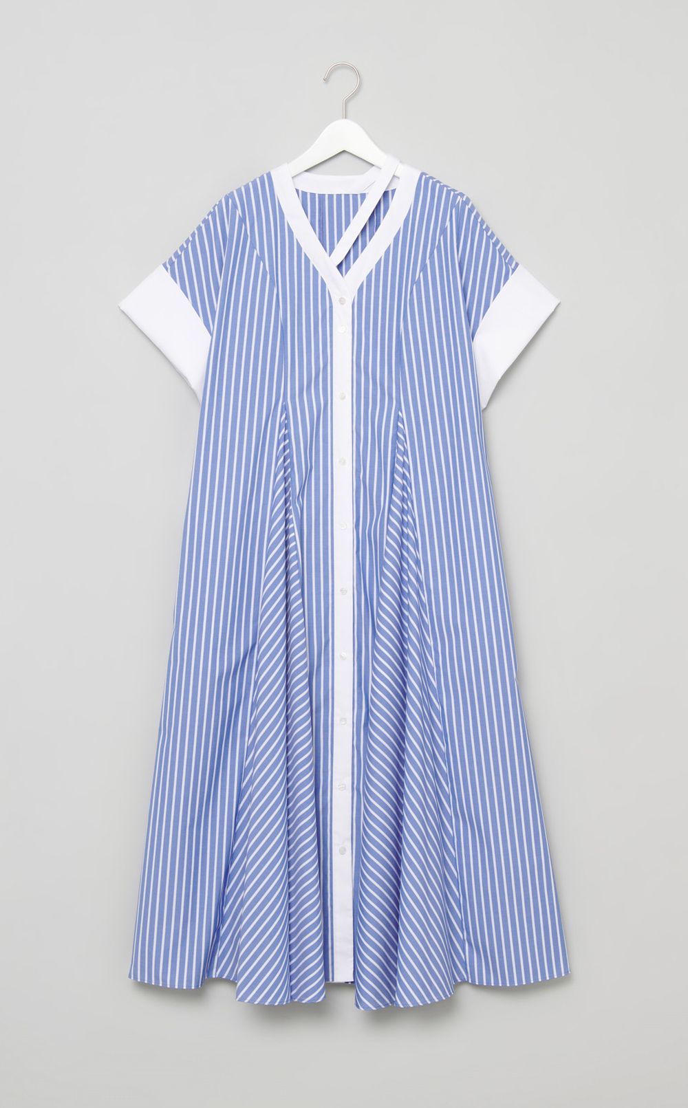 ストライプフレアワンピース