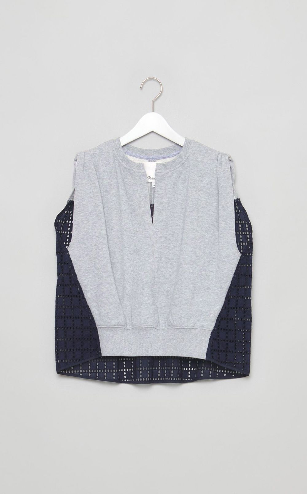 レーススウェットコンビプルオーバー