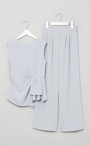 アシンメトリートップスセットパンツ