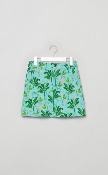 【手洗い可】パームツリープリントスカート