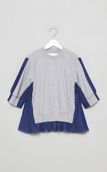 デニムコンビハーフスリーブスウェット