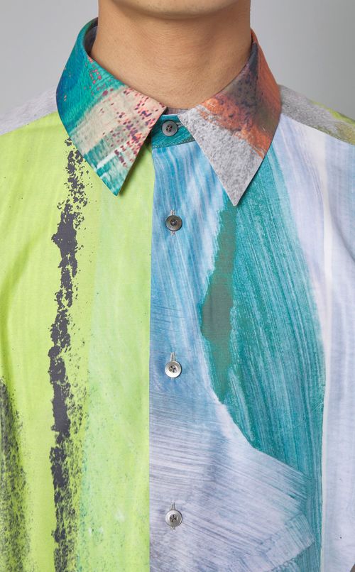 コラージュショートスリーブシャツ