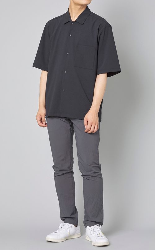 ストレッチオープンカラーシャツ