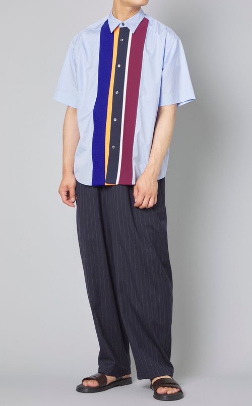 ニットコンビショートスリーブシャツ