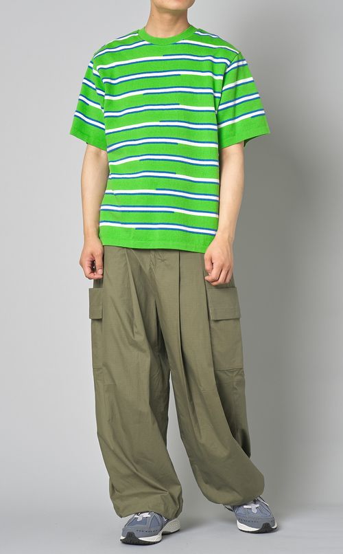 コットンボーダーニット