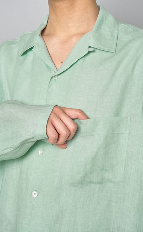 ヘンプオープンカラーシャツ