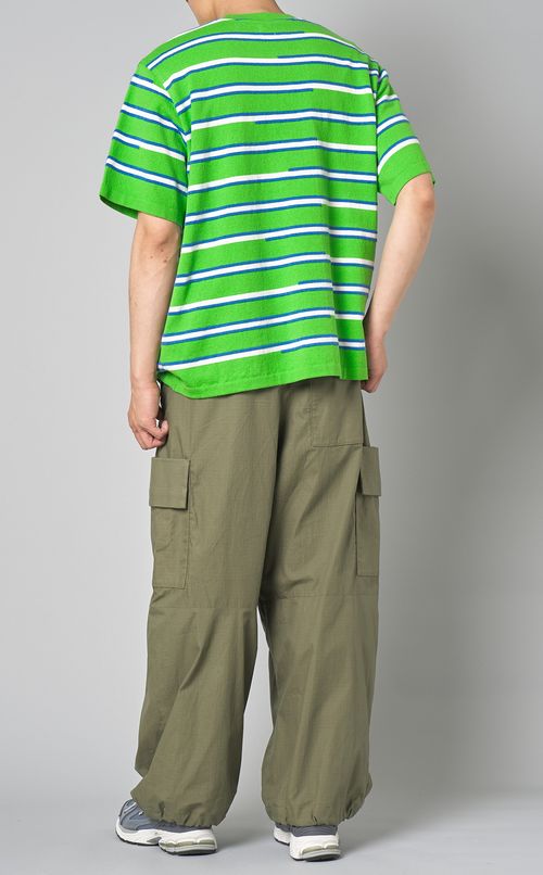 コットンボーダーニット