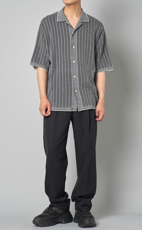 ウール2タックテーパードパンツ