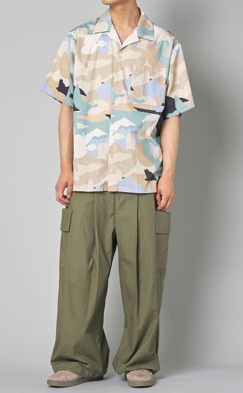 カモフラージュオープンシャツ