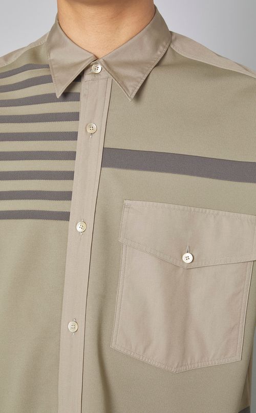 ランダムボーダーショートスリーブシャツ