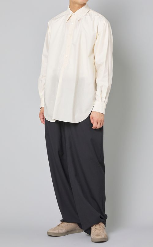 ダブルカラーロングシャツ