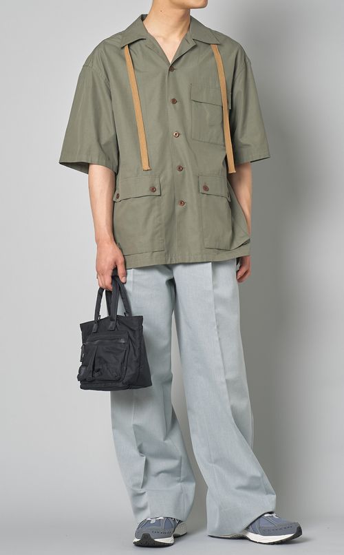 ユニフォームポプリンオープンシャツ