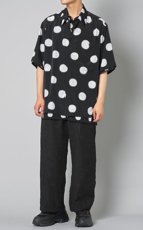 ドットダブルハーフスリーブシャツ