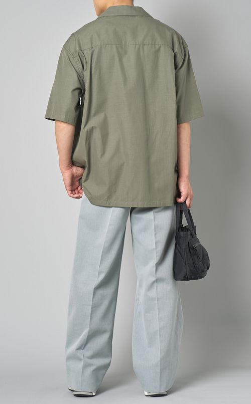 ユニフォームポプリンオープンシャツ