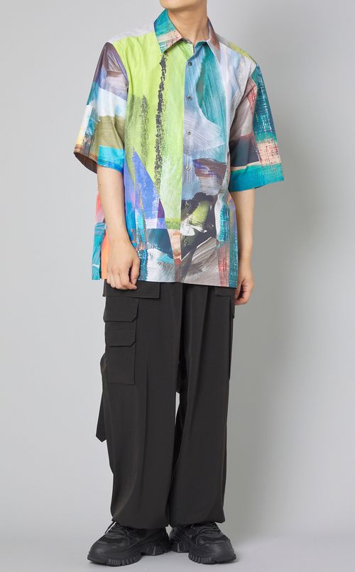 コラージュショートスリーブシャツ