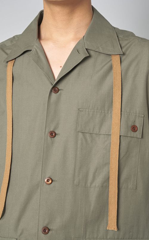 ユニフォームポプリンオープンシャツ