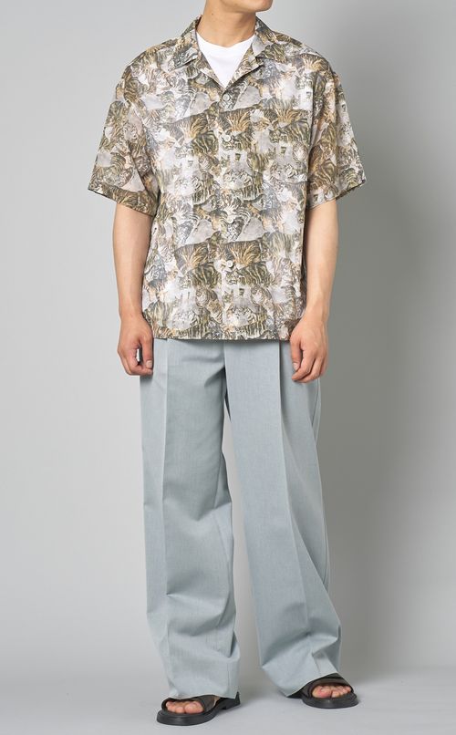 ポプリンワイドパンツ