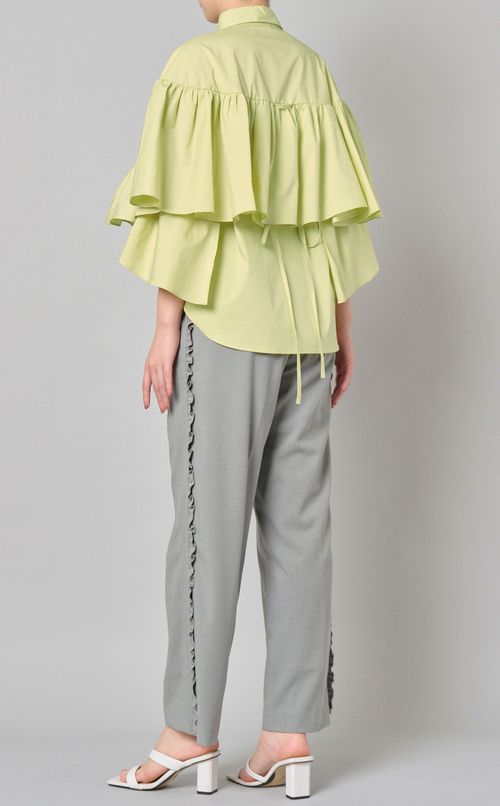 ギャザーフレアスリーブブラウス