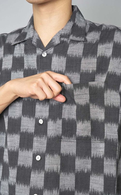 オープンカラーショートスリーブシャツ