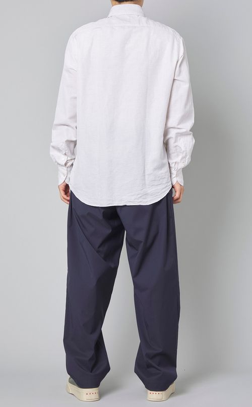 コットンリネンワイドカラーシャツ