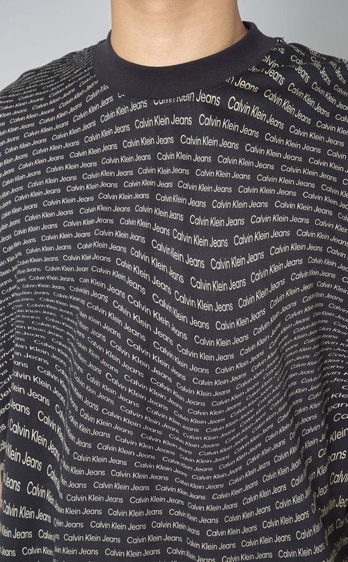 ワープロゴクルーネックTシャツ