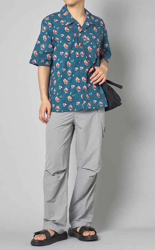 ナイロン1タックパンツ