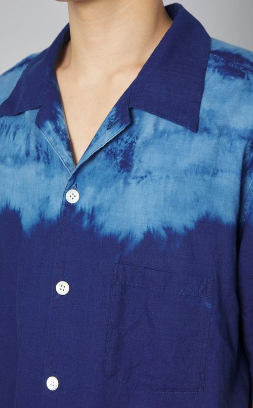 ハンドダイインディゴシャツ