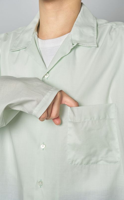 ピマコットンローンオープンシャツ