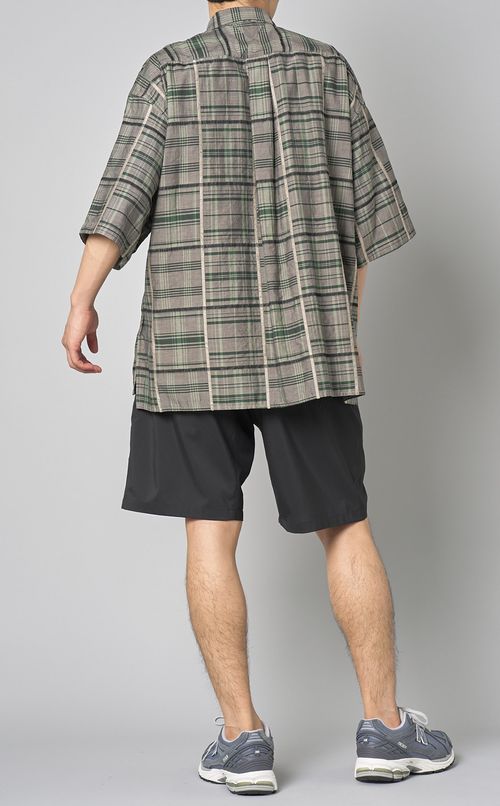 チェックジャガードシャツ